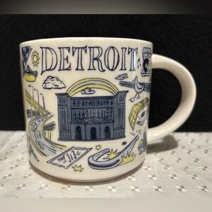 Starbucks Been There Series Collection Detroit Michigan MI 14oz Coffee Mug Cup